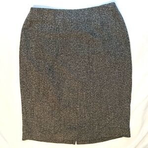 Vintage Guy Laroche Paris Gray Textured Skirt 4 Wool Alpaca Mohair Blend France